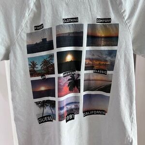 Guess California Graphic Tee in light blue